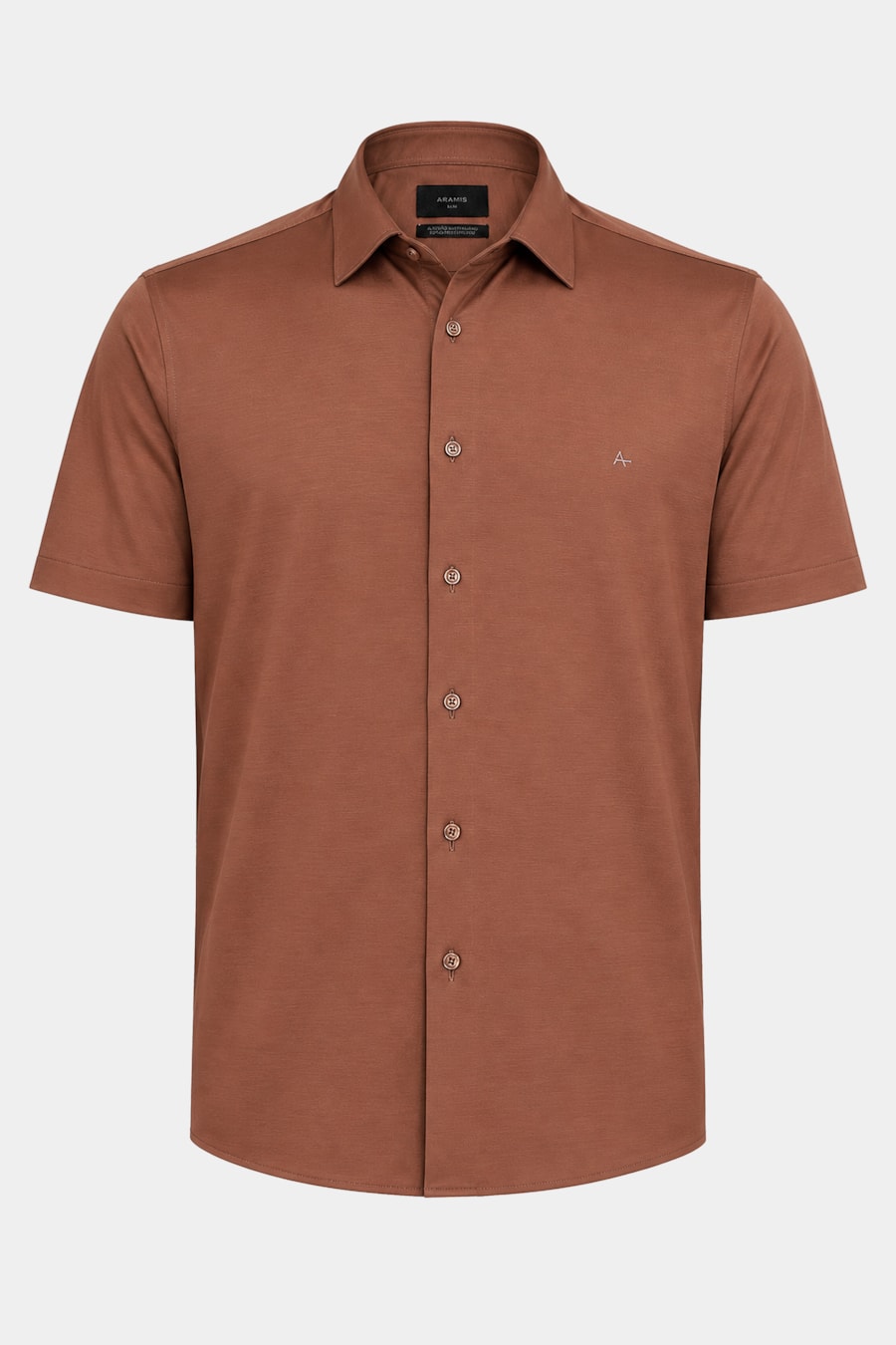 Camisa Manga Curta Slim A-70 Canela — foto 5 de 6