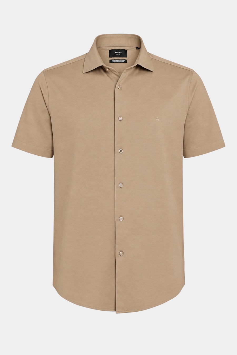 Camisa Manga Curta Slim A-70 Caqui — foto 5 de 5