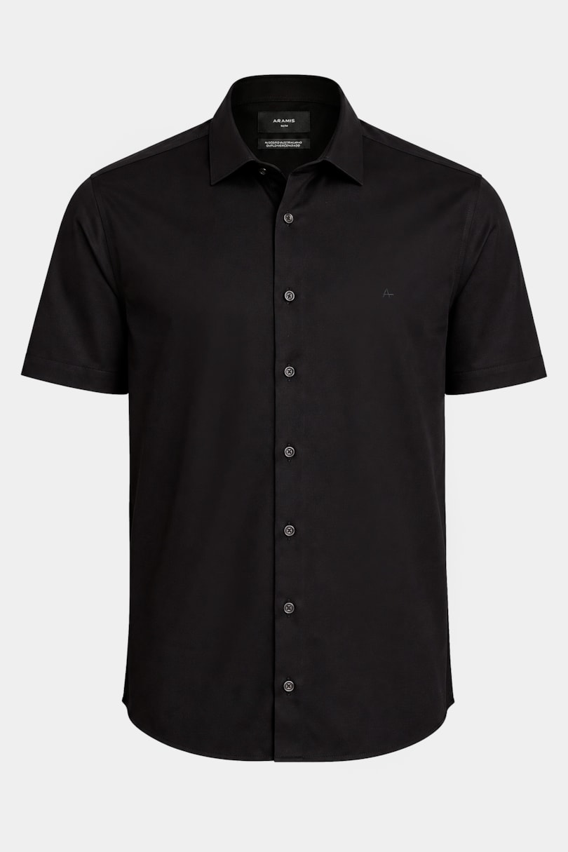 Camisa Manga Curta Slim A-70 Preto