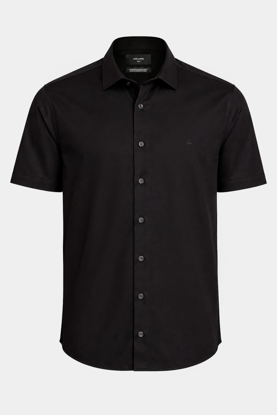 Camisa Manga Curta Slim A-70 Preto