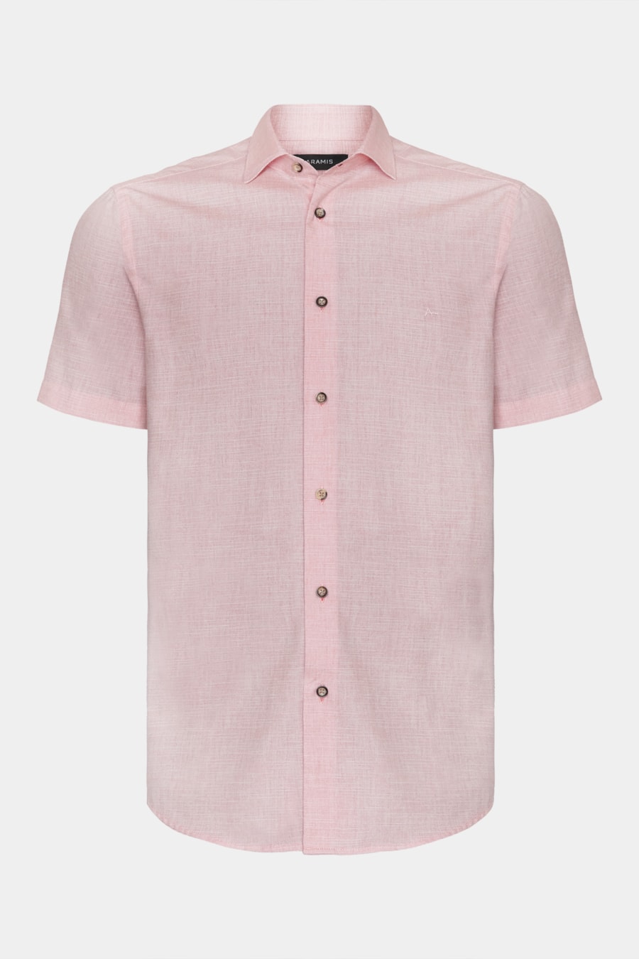 Camisa Manga Curta Slim Algodão Flame Soft Coral — foto 5 de 6