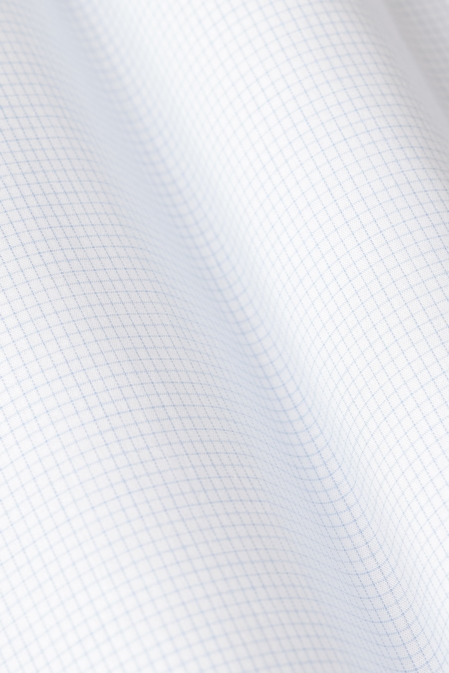 Camisa Manga Curta Slim Algodao Micro Xadrez Branco C/Azul Claro — foto 6 de 6
