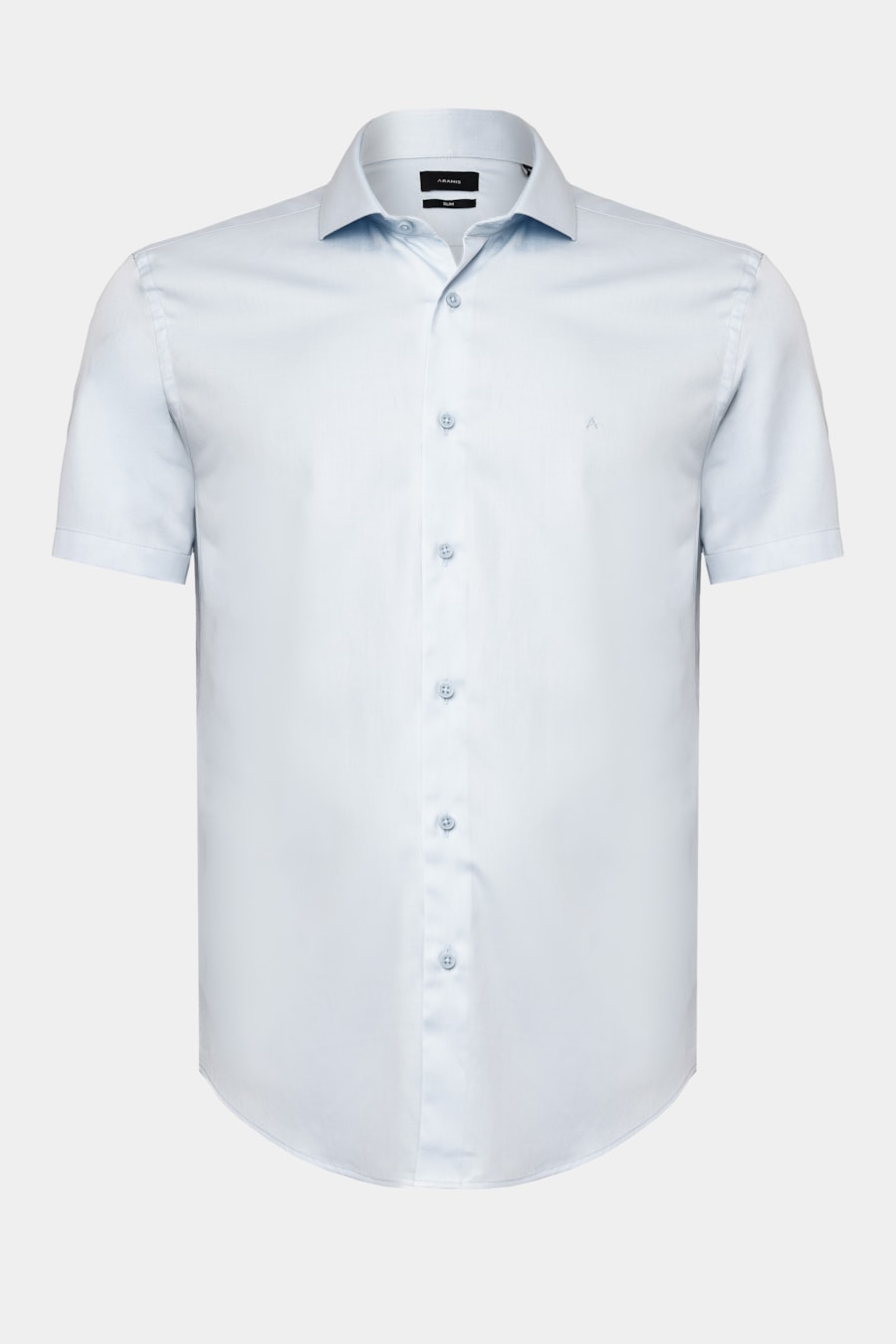 Camisa Manga Curta Slim Cetim St Hudson 2 Azul Claro — foto 5 de 6
