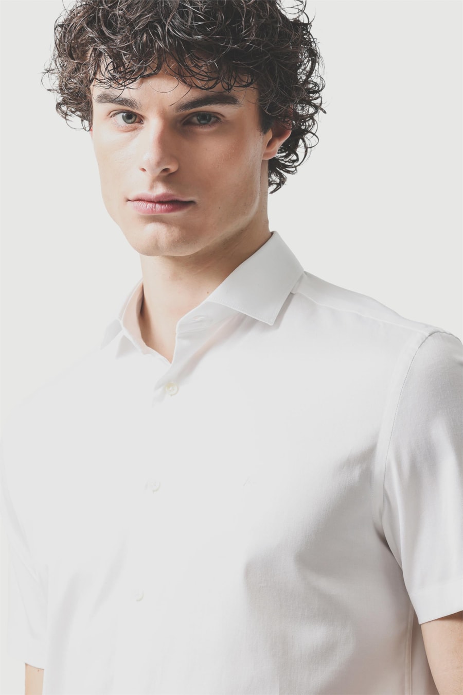Camisa Manga Curta Slim Cetim St Hudson 2 Branco — foto 3 de 6