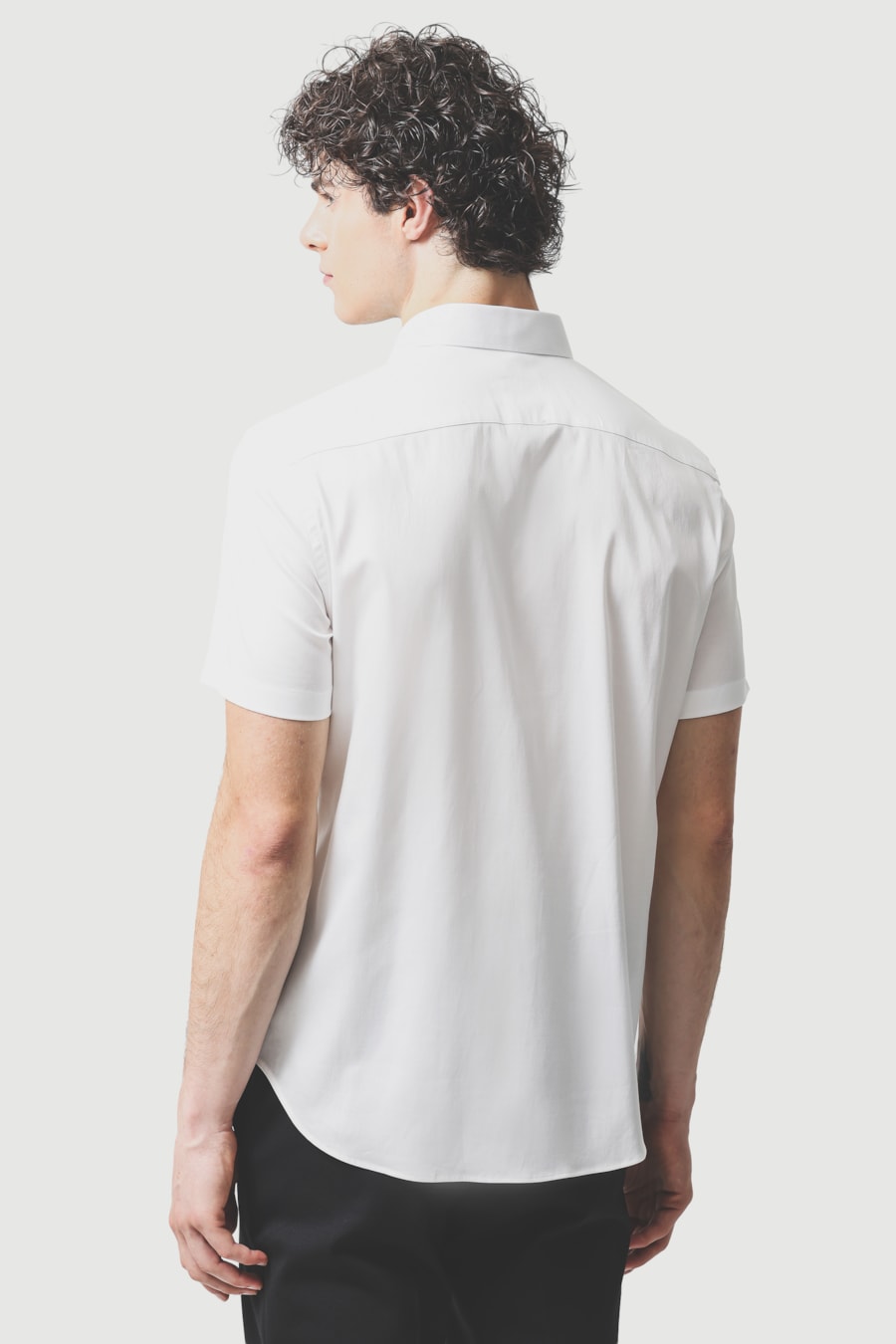 Camisa Manga Curta Slim Cetim St Hudson 2 Branco — foto 4 de 6