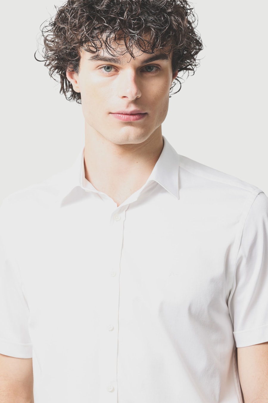 Camisa Manga Curta Slim Cetim St Hudson 2 Branco — foto 3 de 6