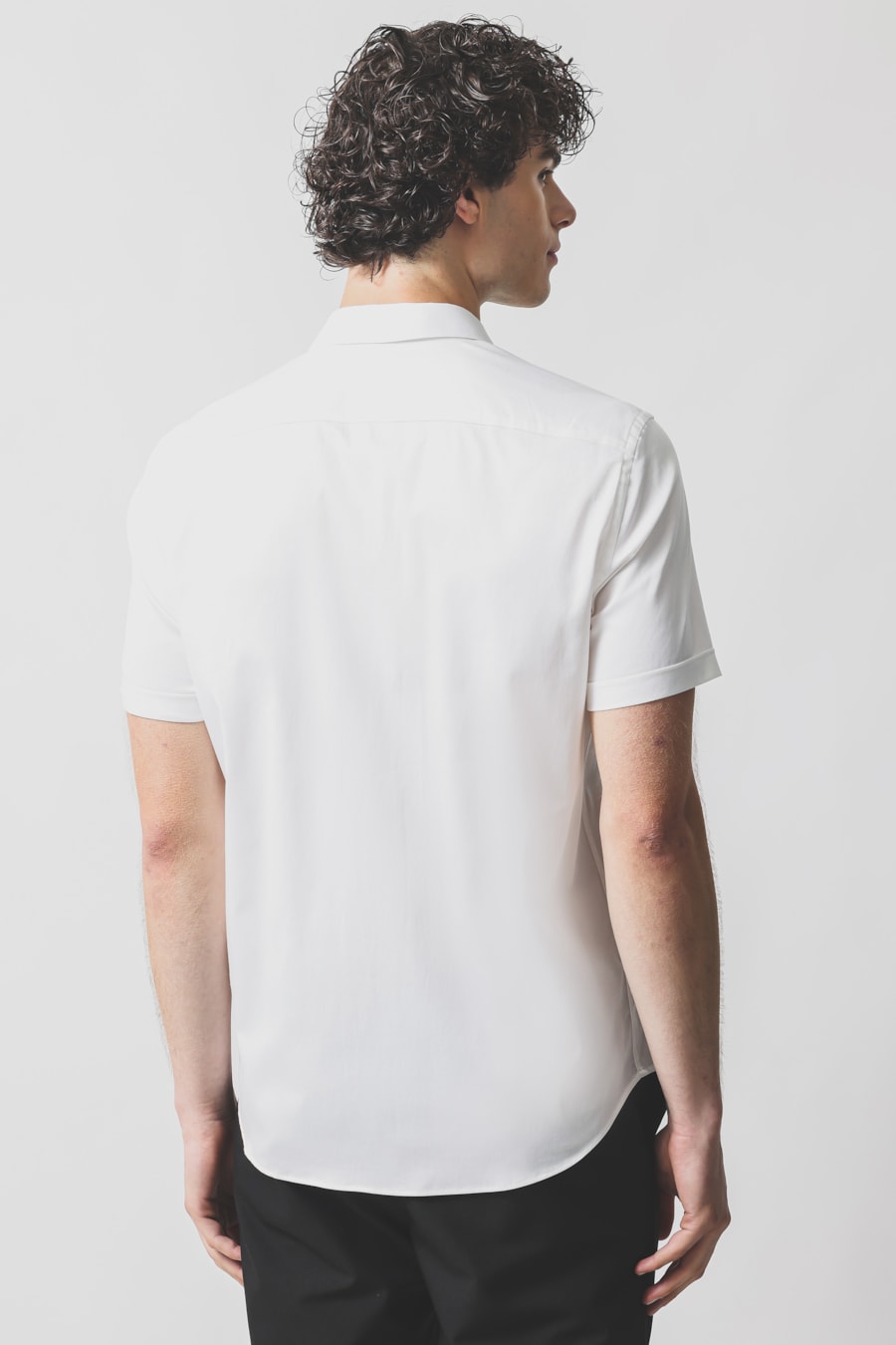 Camisa Manga Curta Slim Cetim St Hudson 2 Branco — foto 4 de 6