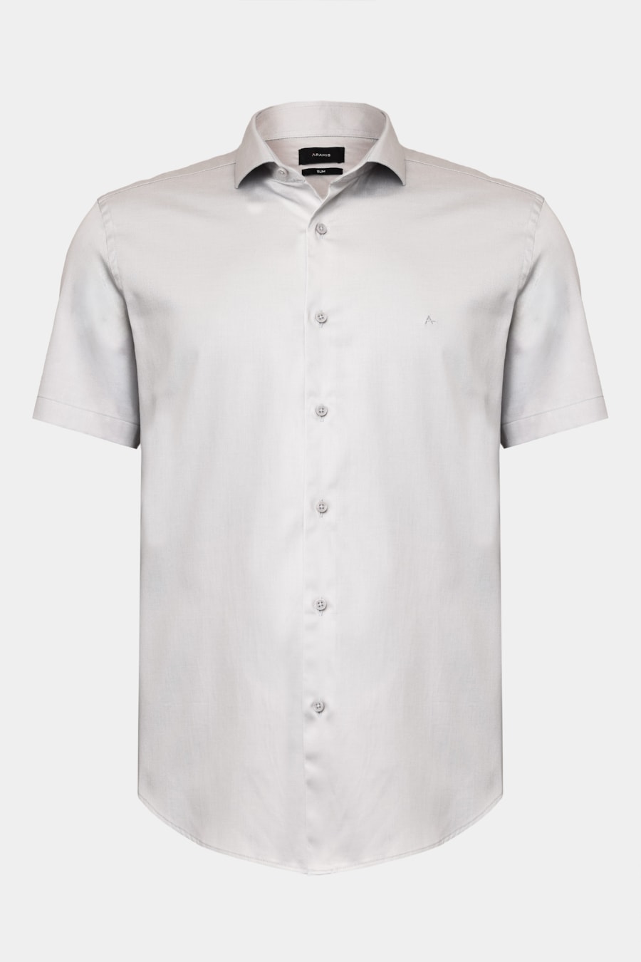 Camisa Manga Curta Slim Cetim St Hudson 2 Cinza — foto 5 de 5