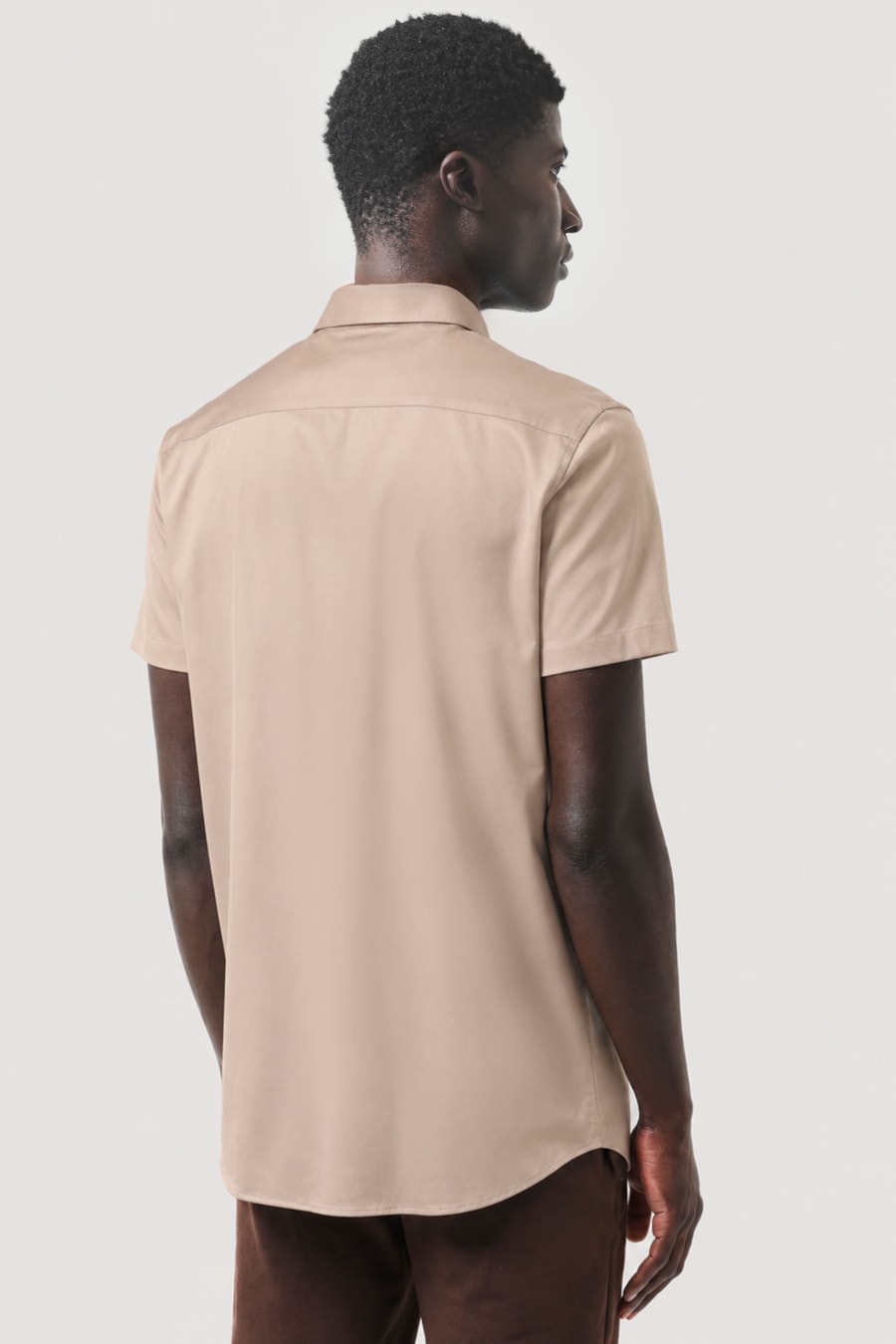 Camisa Manga Curta Slim Cetim St Hudson 2 Fendi — foto 4 de 6