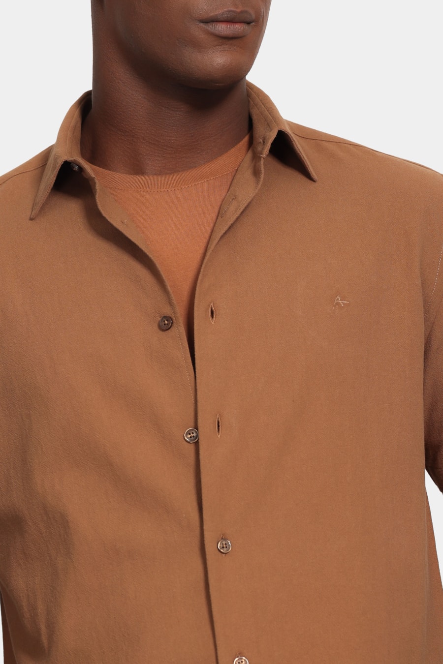Camisa Manga Curta Slim Cotton Ocean Madeira — foto 3 de 6