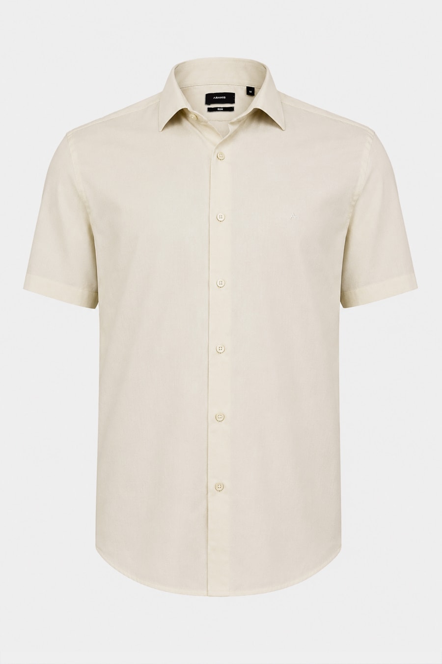 Camisa Manga Curta Slim em Algodão Willis Amarelo — foto 5 de 6