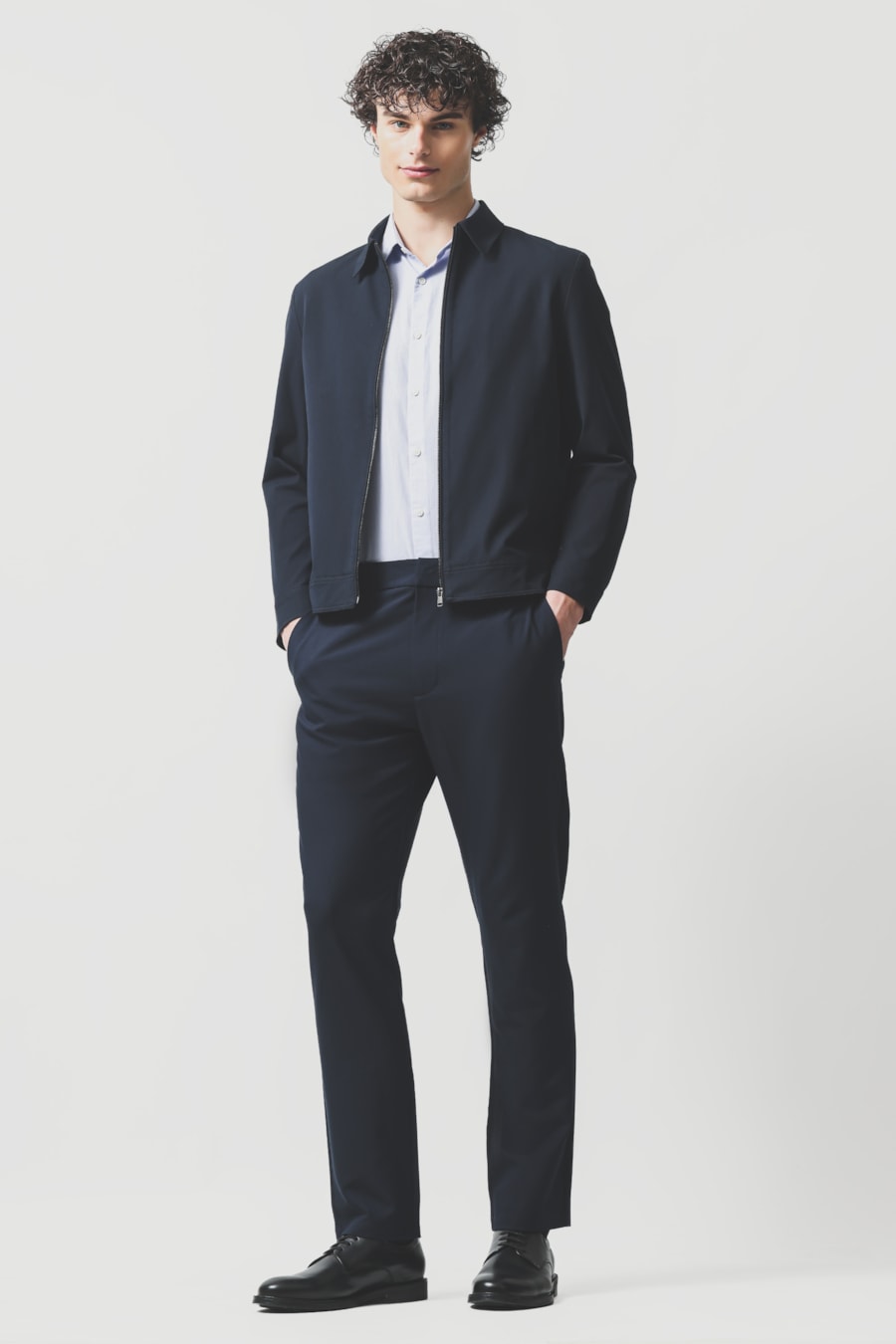 Camisa Manga Curta Slim em Algodão Willis Azul Celeste — foto 2 de 6
