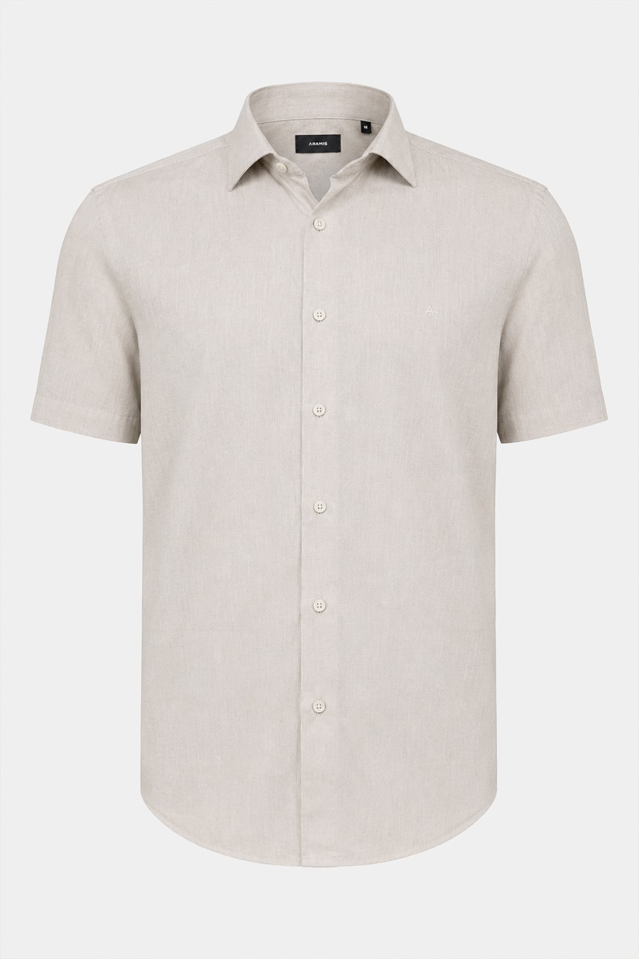 Camisa Manga Curta Slim em Algodão Willis Caqui — foto 5 de 6