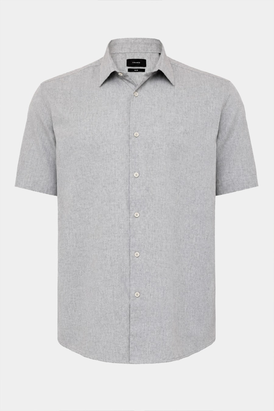 Camisa Manga Curta Slim em Algodão Willis Chumbo — foto 5 de 6