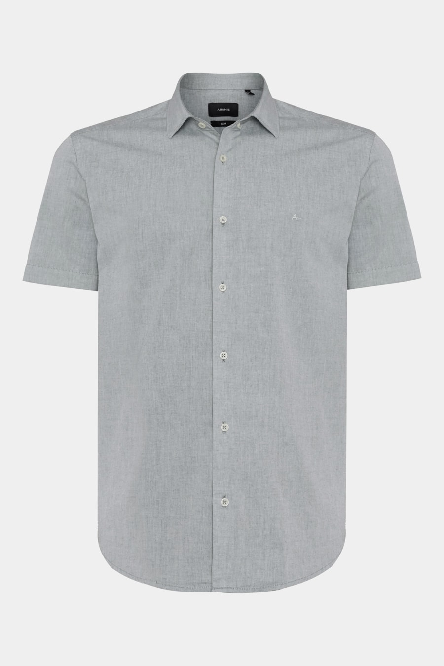 Camisa Manga Curta Slim em Algodao Willis Verde Escuro — foto 5 de 6