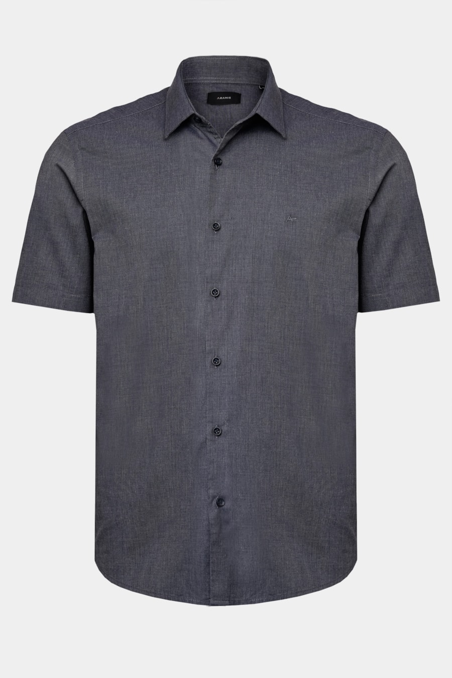 Camisa Manga Curta Slim Fil a Fil Antilia Marinho — foto 5 de 6