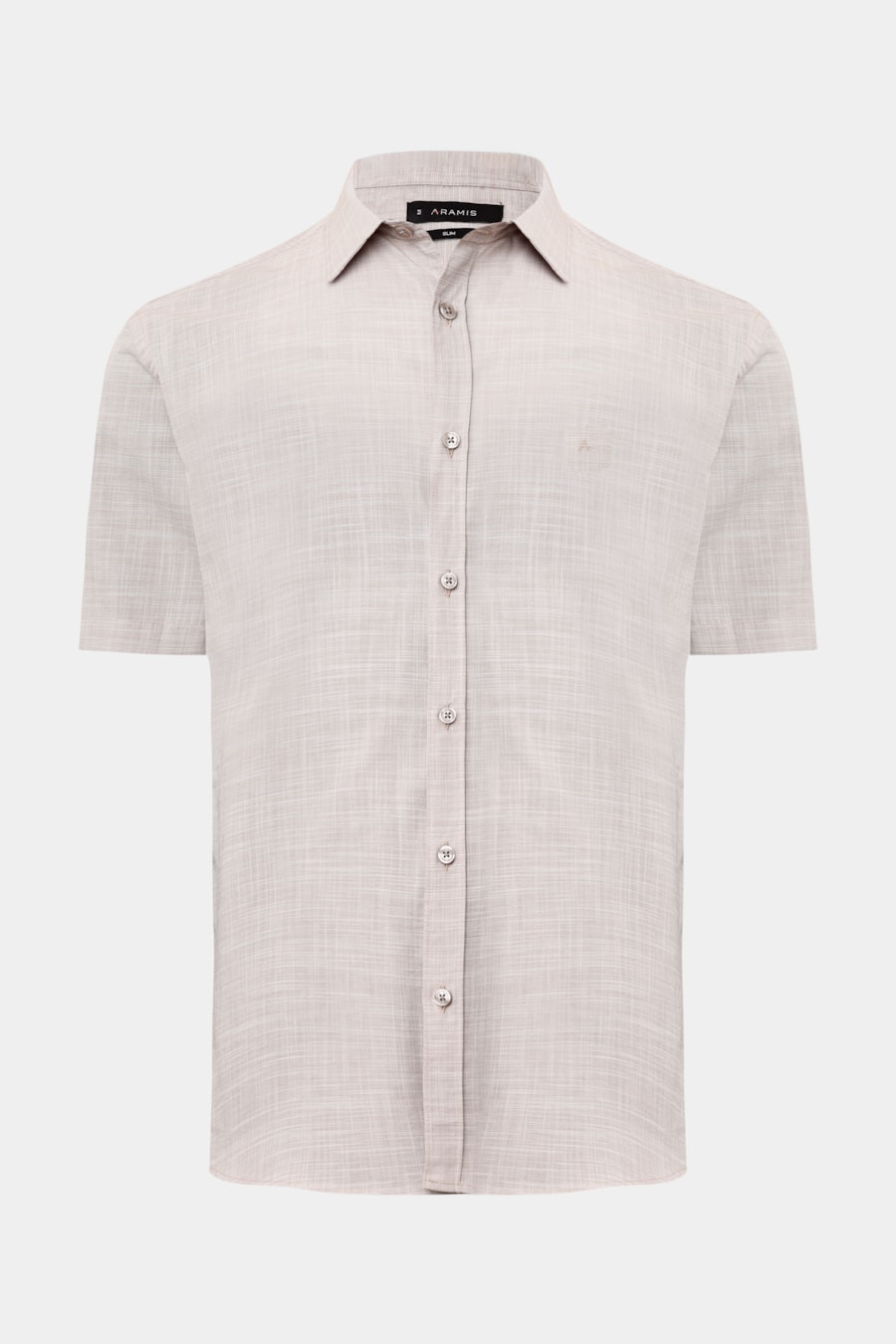 Camisa Manga Curta Slim Flame Bay Caqui — foto 5 de 6