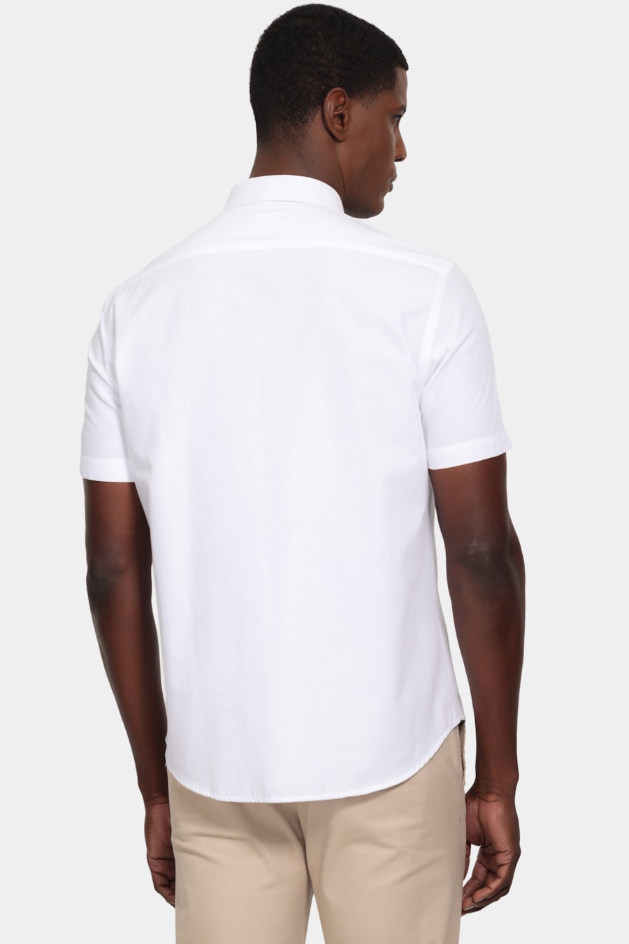 Camisa Manga Curta Slim Flame Soft Branco — foto 5 de 7
