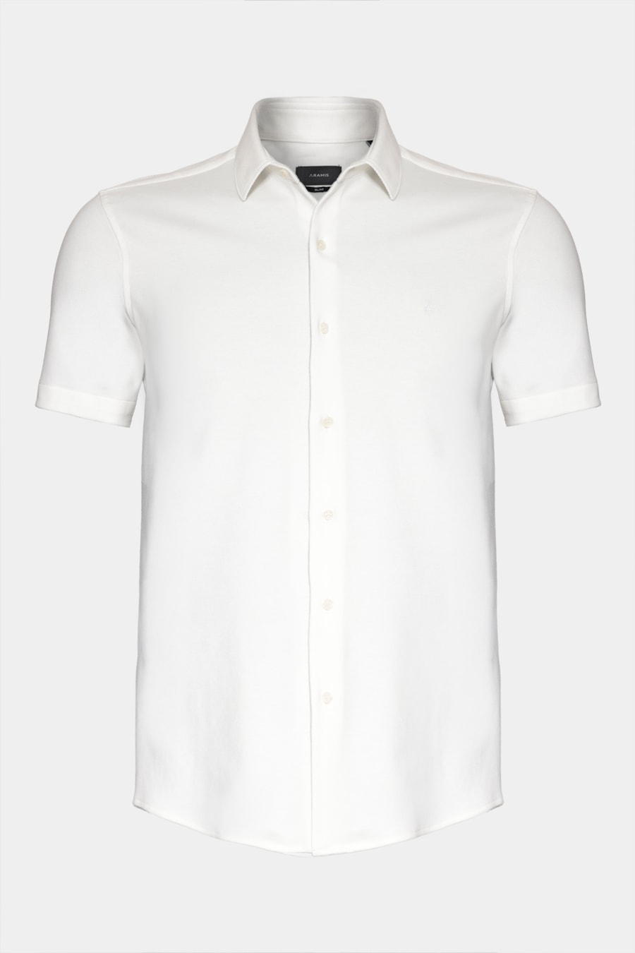Camisa Manga Curta Slim Malha Mista Italia Off White — foto 6 de 7