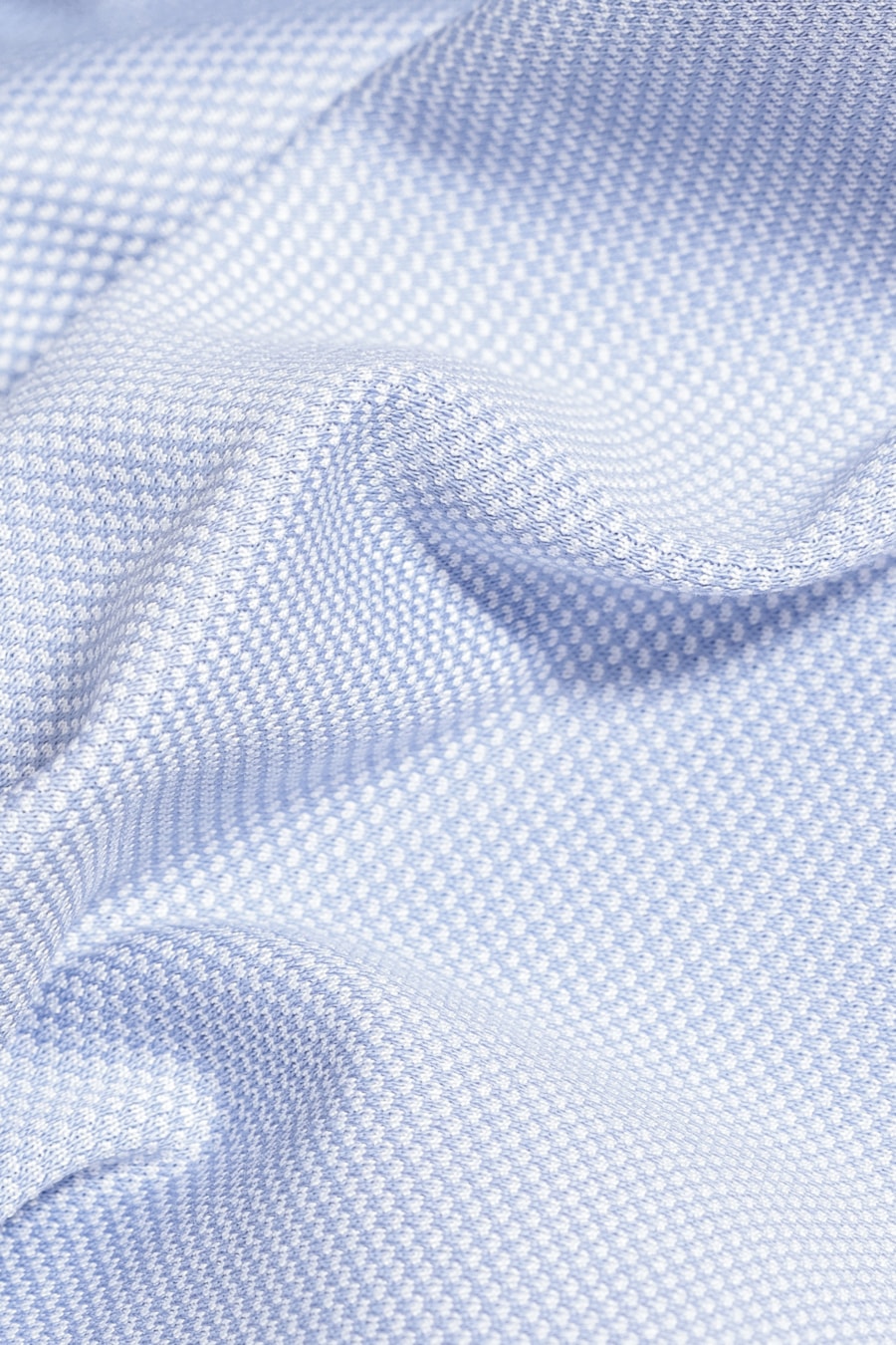 Camisa Manga Curta Slim Malha Mista Italiana Azul — foto 6 de 7