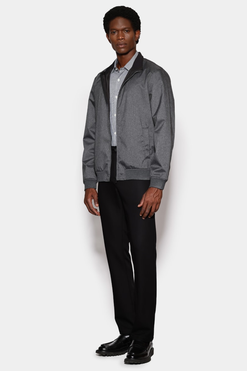 Camisa Manga Curta Slim Micro Xadrez Preto/Branco