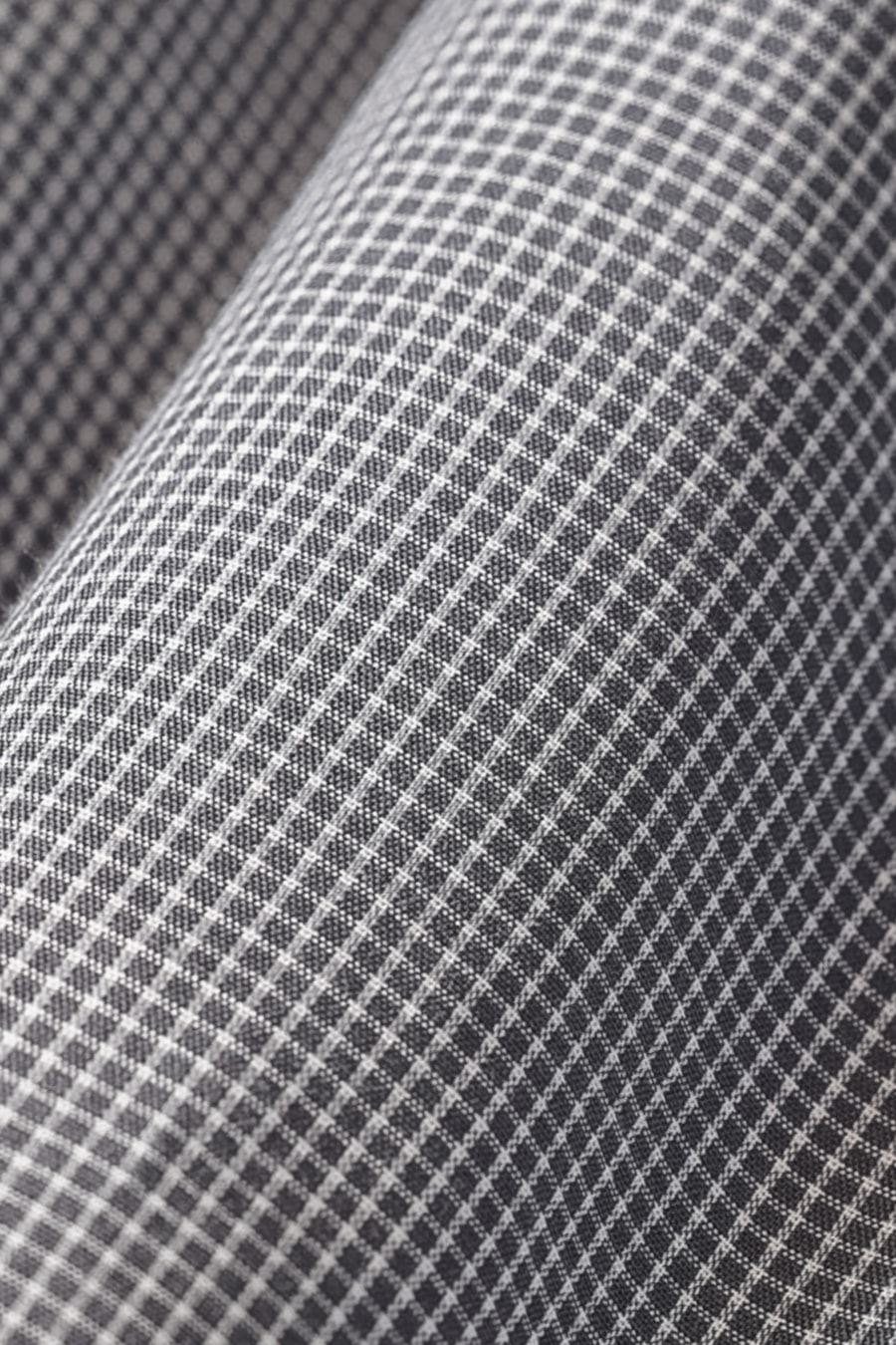 Camisa Manga Curta Slim Mini Xadrez Cinza C/Branco — foto 6 de 6