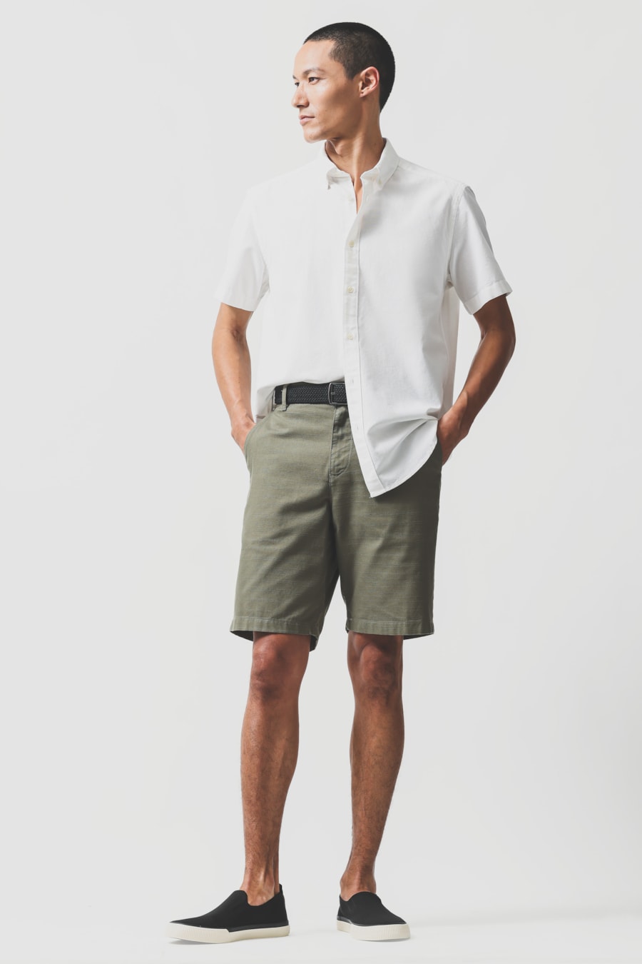 Camisa Manga Curta Slim Oxford Branco — foto 2 de 6