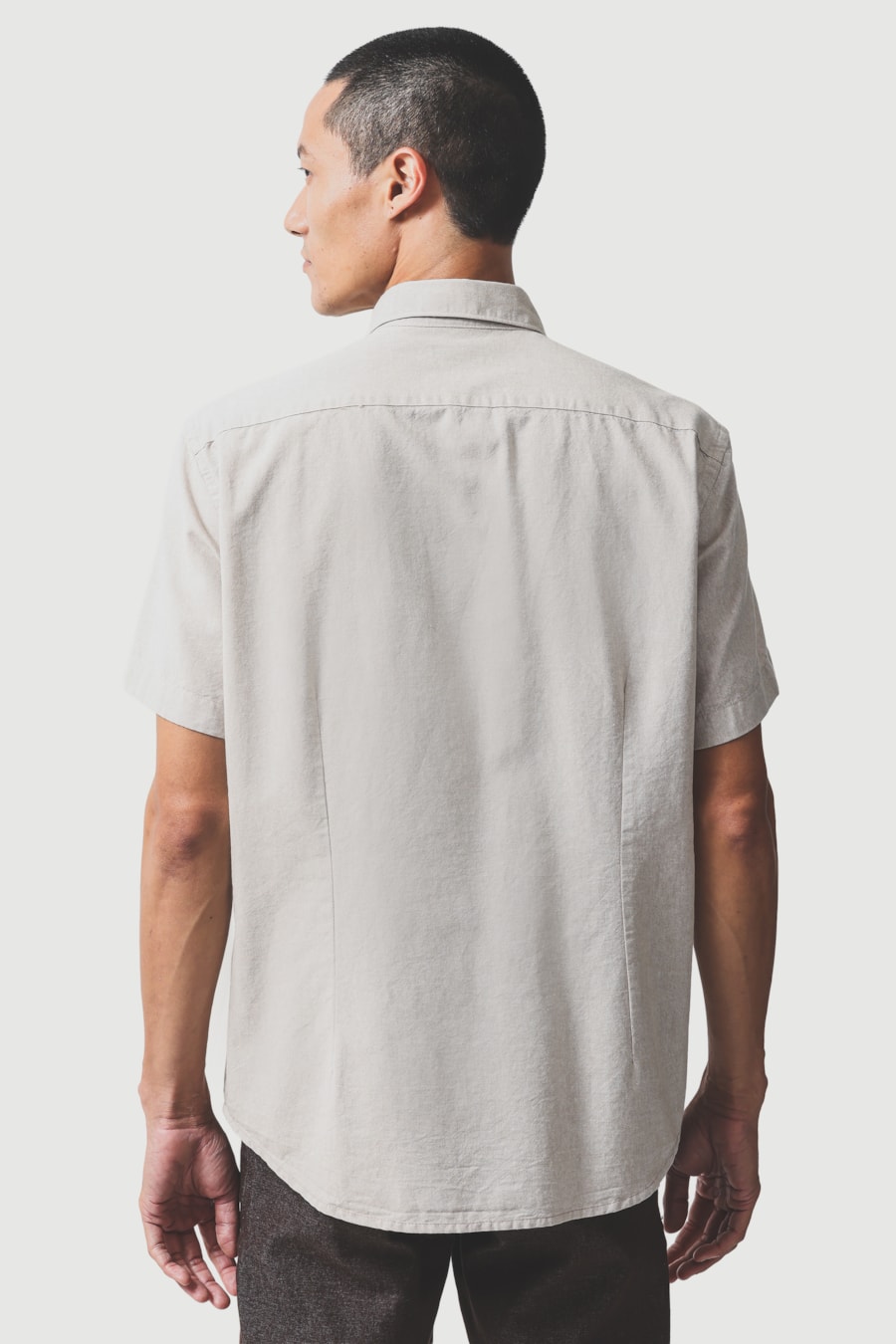 Camisa Manga Curta Slim Oxford Natural — foto 4 de 6