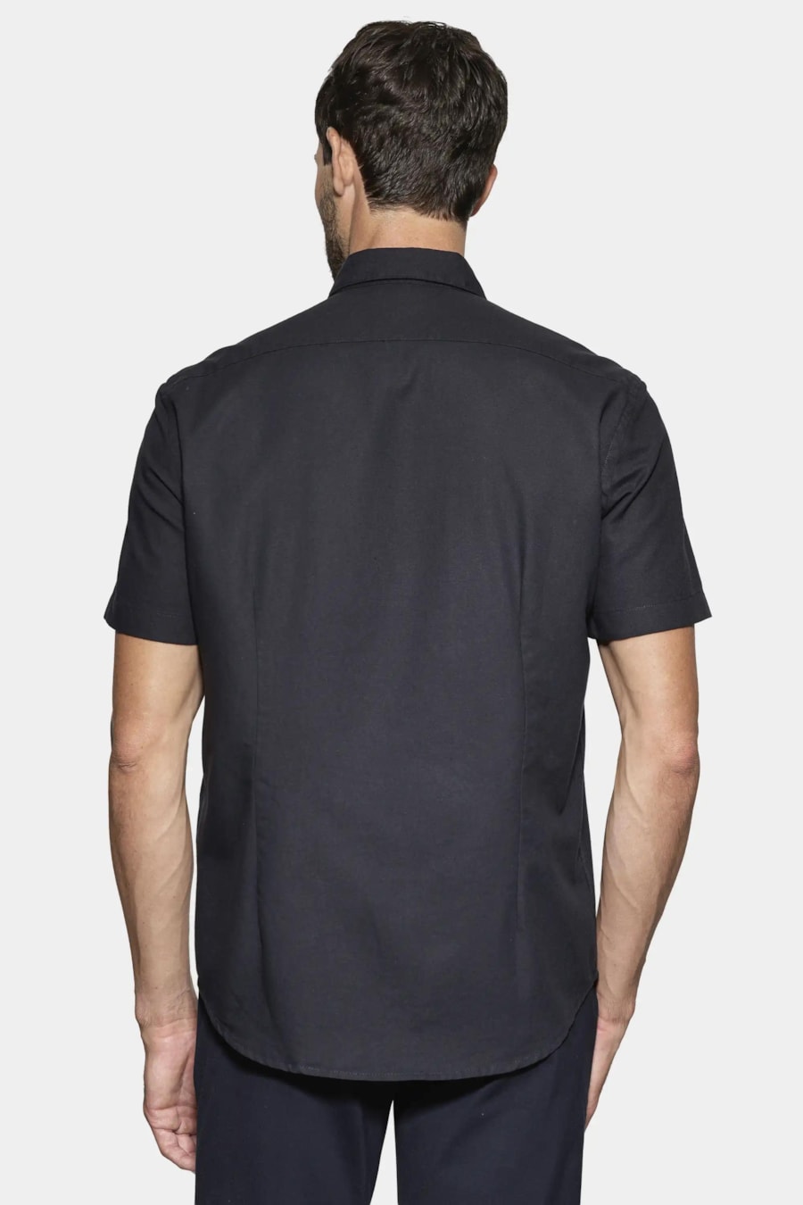 Camisa Manga Curta Slim Oxford Planalto Marinho — foto 4 de 6