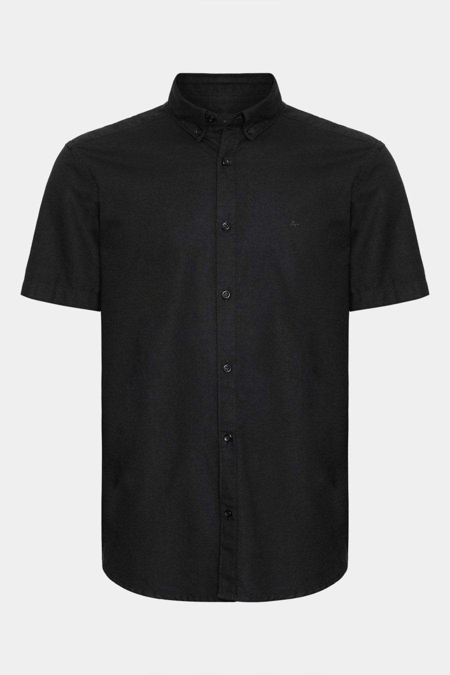 Camisa Manga Curta Slim Oxford Planalto Preto — foto 5 de 6