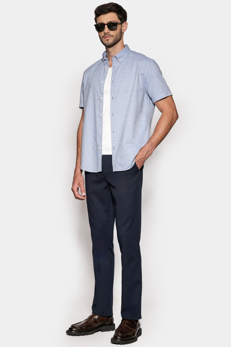 Camisa Manga Curta Slim Oxford Planalto Royal