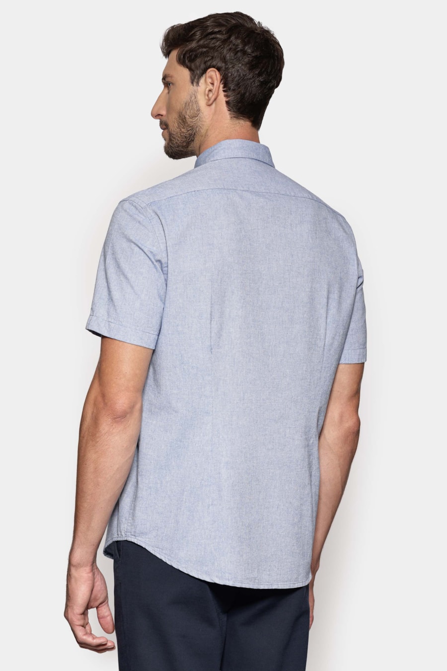 Camisa Manga Curta Slim Oxford Planalto Royal — foto 4 de 6
