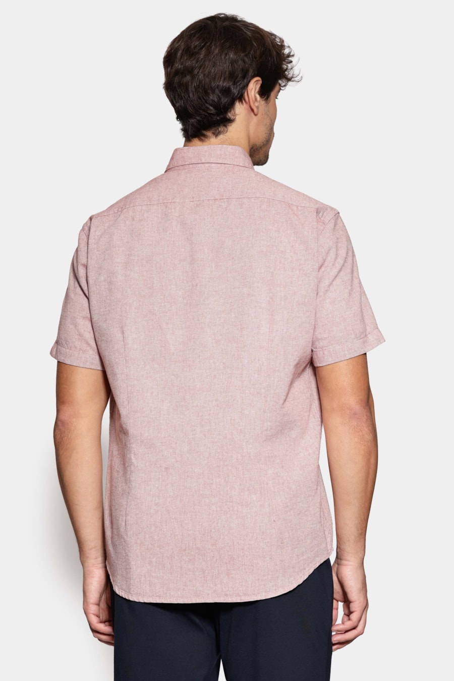 Camisa Manga Curta Slim Oxford Planalto Telha — foto 4 de 6