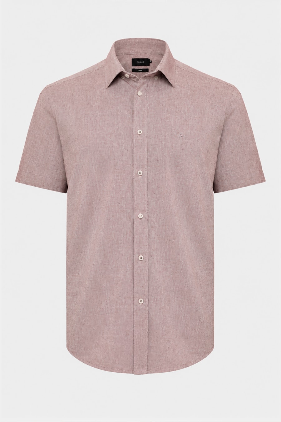 Camisa Manga Curta Slim Oxford Telha — foto 5 de 6