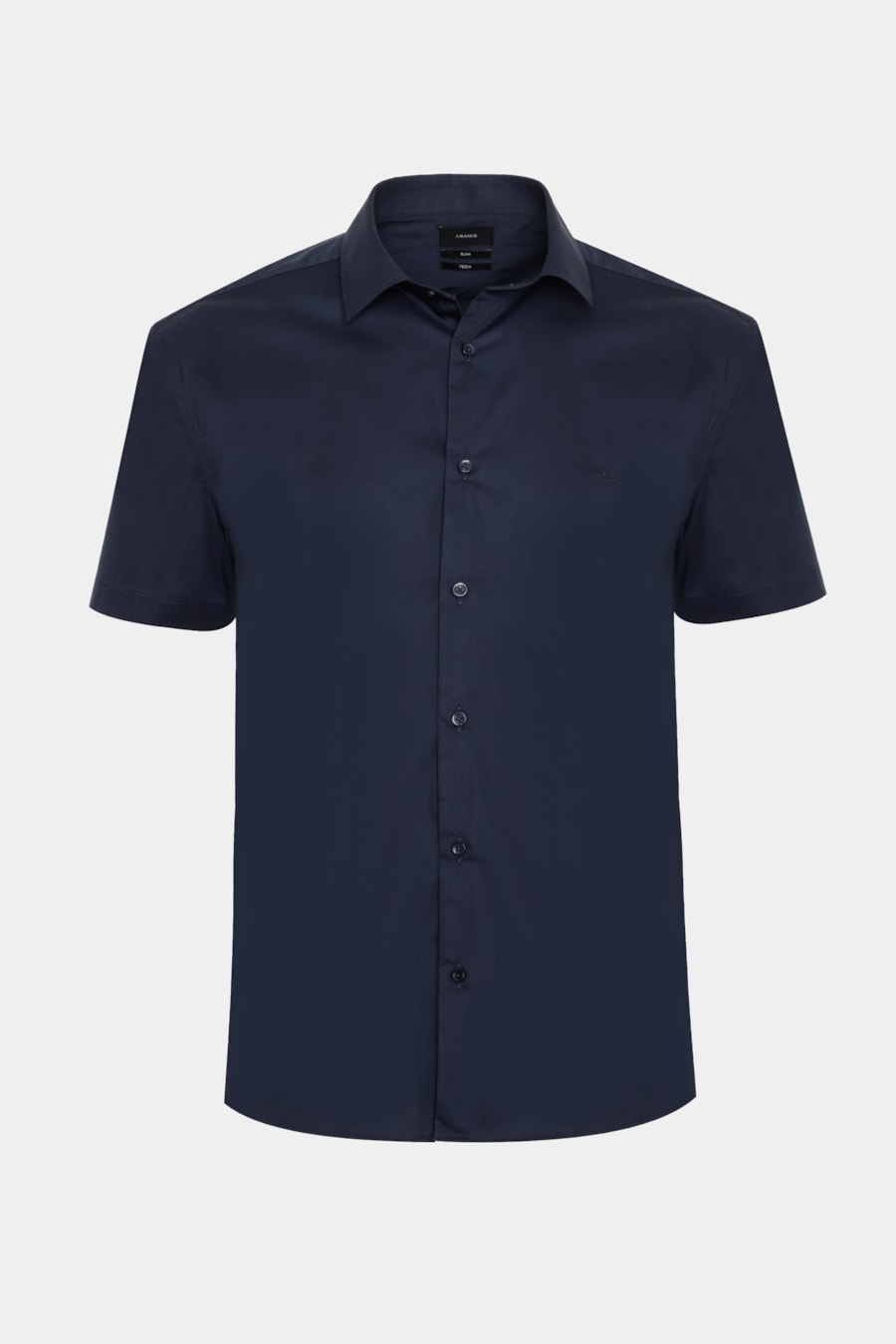 Camisa Manga Curta Slim Tech Marinho — foto 5 de 6