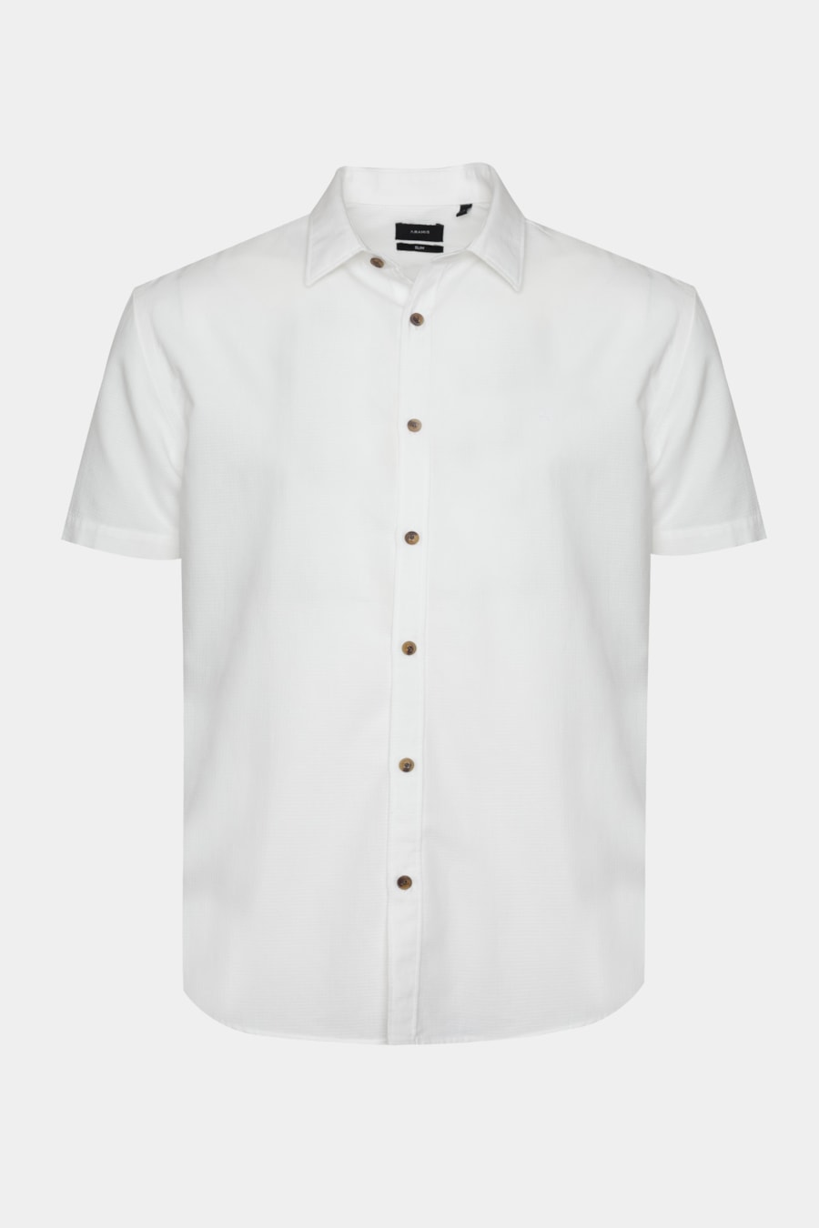 Camisa Manga Curta Textura Quadriculada Mini Off White — foto 5 de 6
