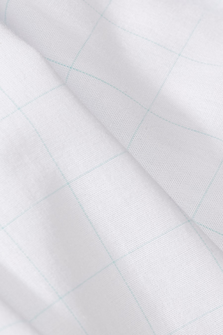Camisa Manga Curta Tricoline Xadrez Branco Com Verde Claro — foto 5 de 5