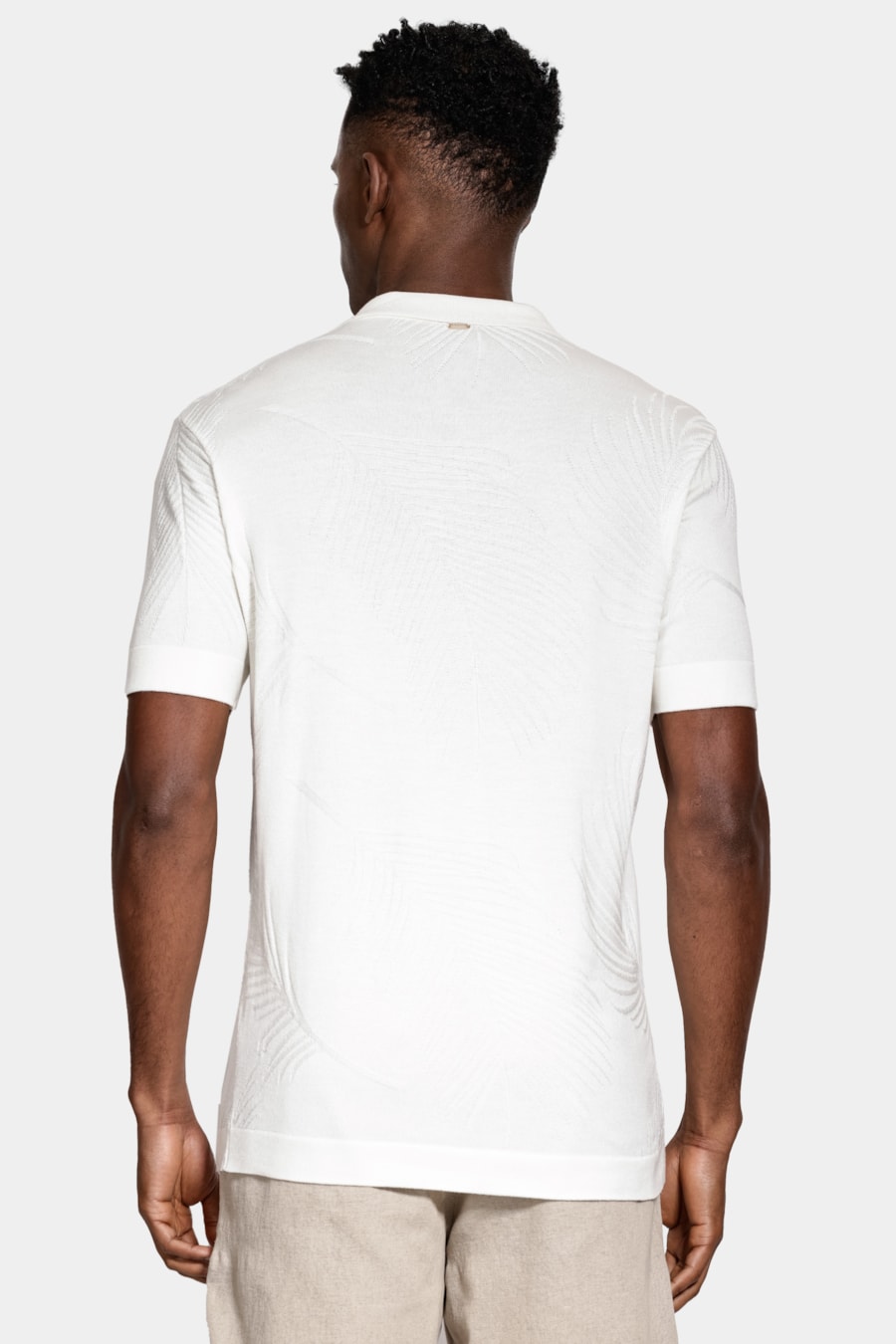 Camisa Manga Curta Tricot Palms Off White — foto 5 de 7