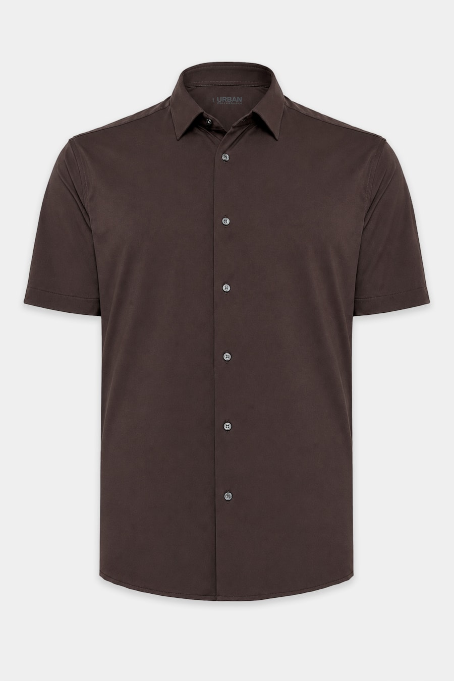 Camisa Manga Curta Twill Performance Marrom — foto 6 de 6