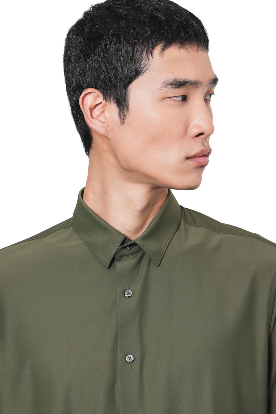 Camisa Manga Curta Twill Performance Menta — foto 3 de 5