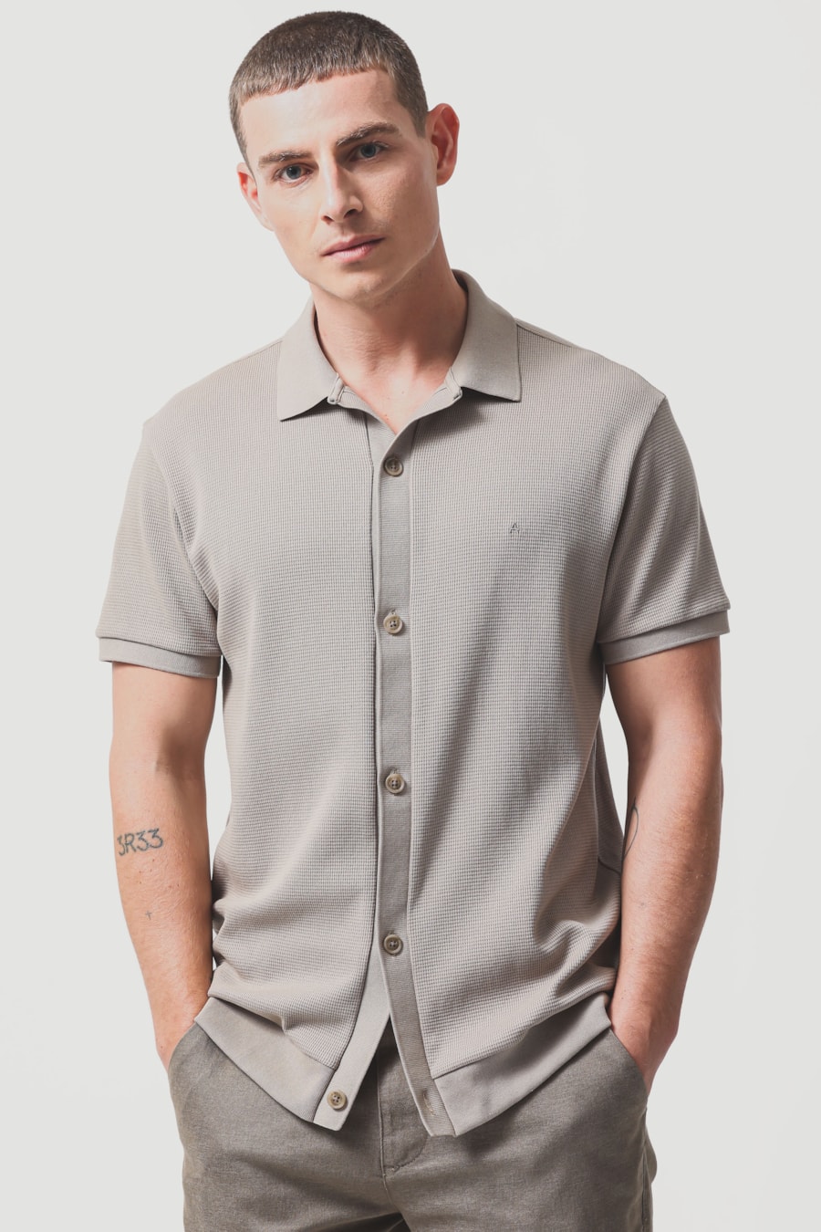 Camisa Manga Curta Wafle Fendi 118 — foto 1 de 6