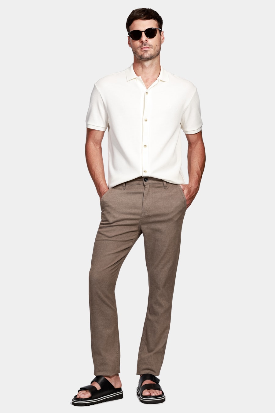 Camisa Manga Curta Wafle Off White — foto 3 de 6