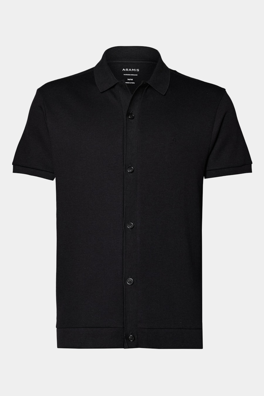 Camisa Manga Curta Wafle Preto — foto 5 de 5