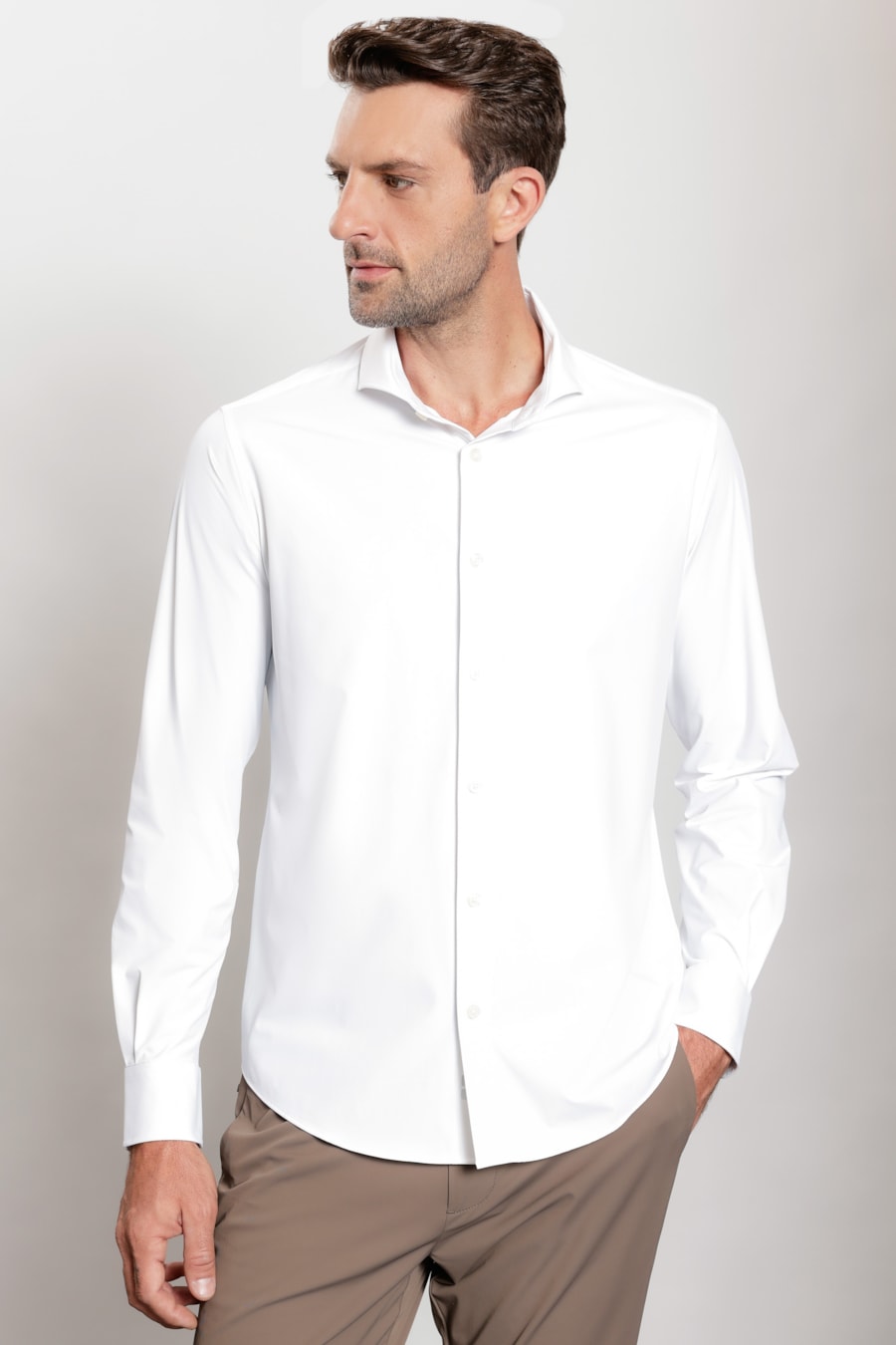 Camisa Manga Longa Air Skin Branco — foto 1 de 5