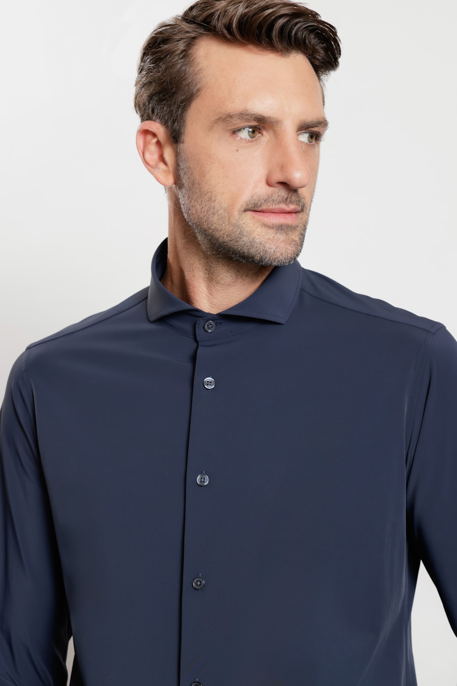 Camisa Manga Longa Air Skin Marinho Escuro — foto 3 de 5