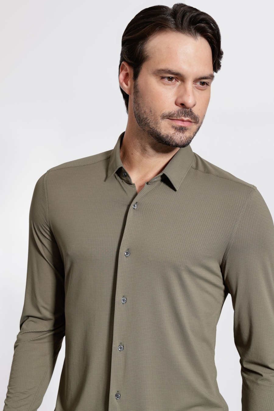Camisa Manga Longa Air Tech Verde Folha — foto 3 de 5