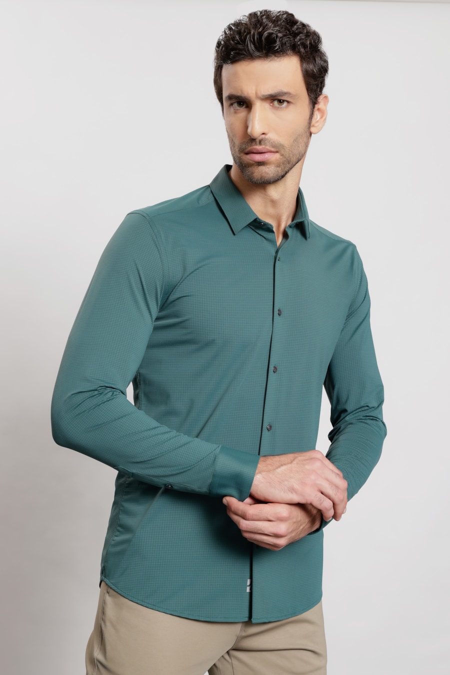 Camisa Manga Longa Air Tech Verde Urban — foto 1 de 6