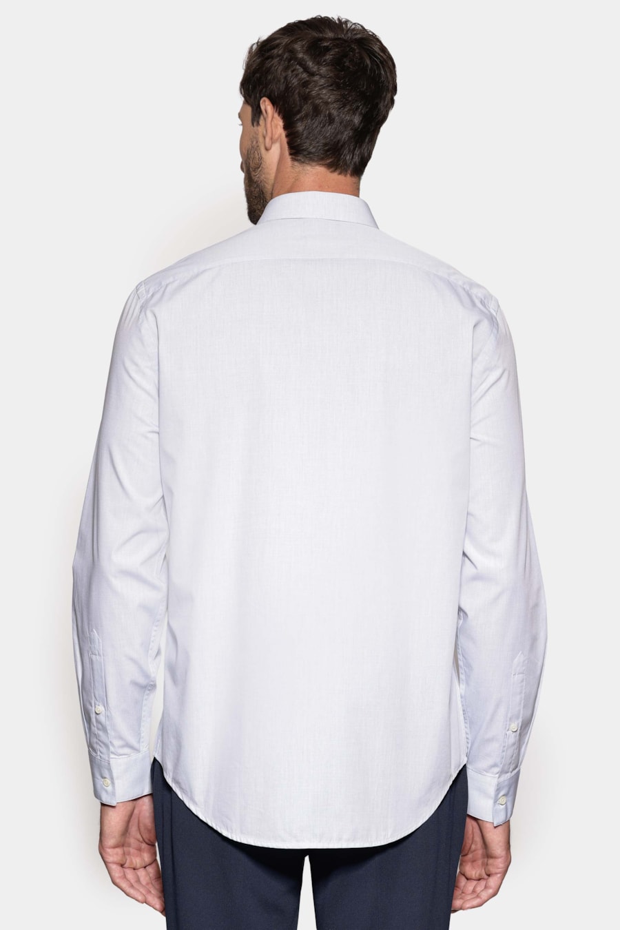 Camisa Manga Longa Algodão Egípcio Barolo Azul Bebe — foto 4 de 6