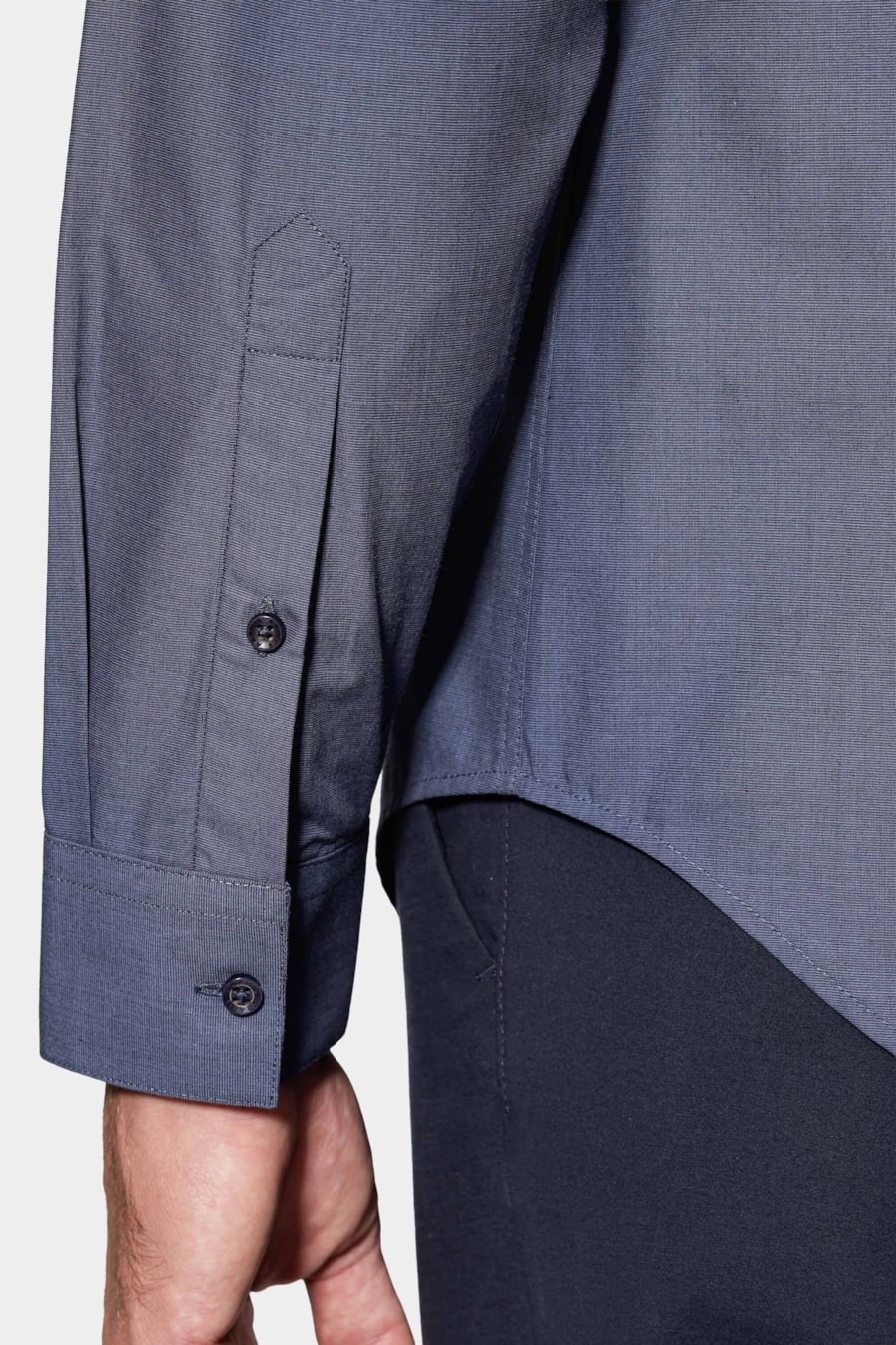 Camisa Manga Longa Algodão Egípcio Barolo Azul Escuro — foto 4 de 7