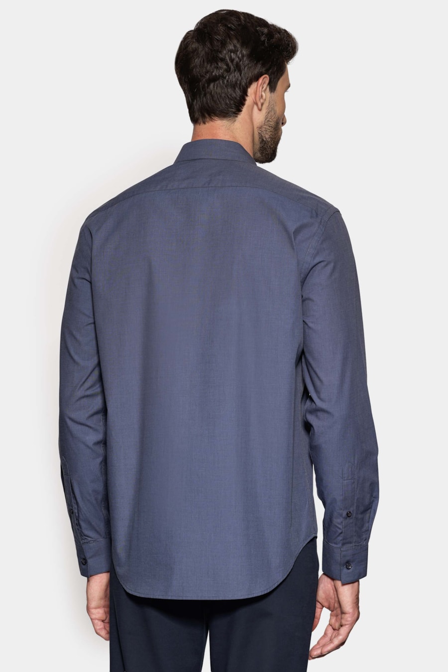 Camisa Manga Longa Algodão Egípcio Barolo Azul Escuro — foto 5 de 7